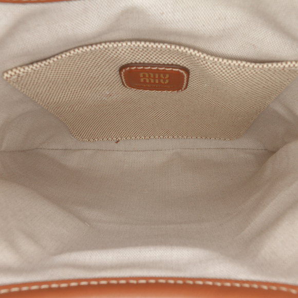 Pre-Loved Miu Miu Canvas Ivy Satchel - Picture 4 of 11